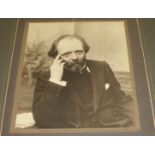 HALL CAINE, a good b/w portrait photograph by Cowen, SIGNED, INSCRIBED & dated on the mount by the