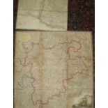 [MAPS] "Carte von Tyrol", 18th c. sectioned map, linen-backed (damp stains); & q. similar.