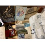 [POST OFFICE / ROYALTY / FREEMASONRY] diverse collection of ephemera, etc., incl. a wooden Dunhill