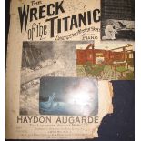 [TITANIC] a songsheet (a/f) & 3 postcards (1 repro) (4).