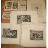 [PRINTS] collection of sporting & natural history engravings & Dr. Syntax, u/f. (Q).