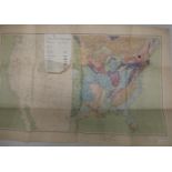 [MAP / AMERICANA] United States Geological Survey / Base Map, 1899, with ms. watercolour & ink