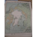 [ATLAS] JOHNSTON (A. & T.) Handy Royal Atlas, folio, maps (some worked loose, or a/f), half morocco,