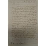 [SLAVERY] HAMILTON (Sir William) 2 pp. (with integral leaf), foolscap, old horizontal repair, a.l.s.