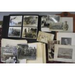 [PHOTOGRAPHS etc.] collection of 20th c. photos, some military, others relating to Court Colman, &