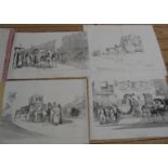 [HORSES, COACHING] 4 x Hullmandel lithographs after C. C. HENDERSON, incl. 1 proof with some penwork