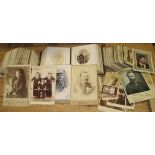 PHOTOGRAPHS, small album & good q. of carte-de-visite (few large), portraits, mostly U.K., a few