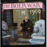 [GLASS SLIDES] boxed set of 12 lantern slides, "The BOER WAR of 1900. Chapter 1", (box a/f).