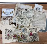 PRINTS etc., misc. 19th c. incl. small caricatures & some early book illustrations (Q).