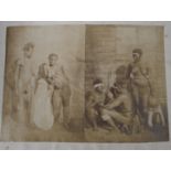 [TRIBAL AFRICA] 19th c. composite double image of Zulus [?], 5 x 7 inches, u/f. on partial album