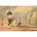 Edward Wesson (1910-1983) British, 'The National Gallery and St. Martin-in-the-Fields', ink and