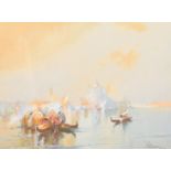 William Knox (1862-1925) British, Views of Venice, watercolours, both signedand 10" x 13.5", (25.