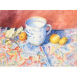 Loveday Gabriel (20th Century), a still life study of mixed objects, watercolour, signed, 5.5" x 7.