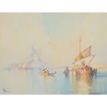 William Knox (1862-1925) British, Views of Venice, watercolours, both signed and 10" x 13.5", (25.