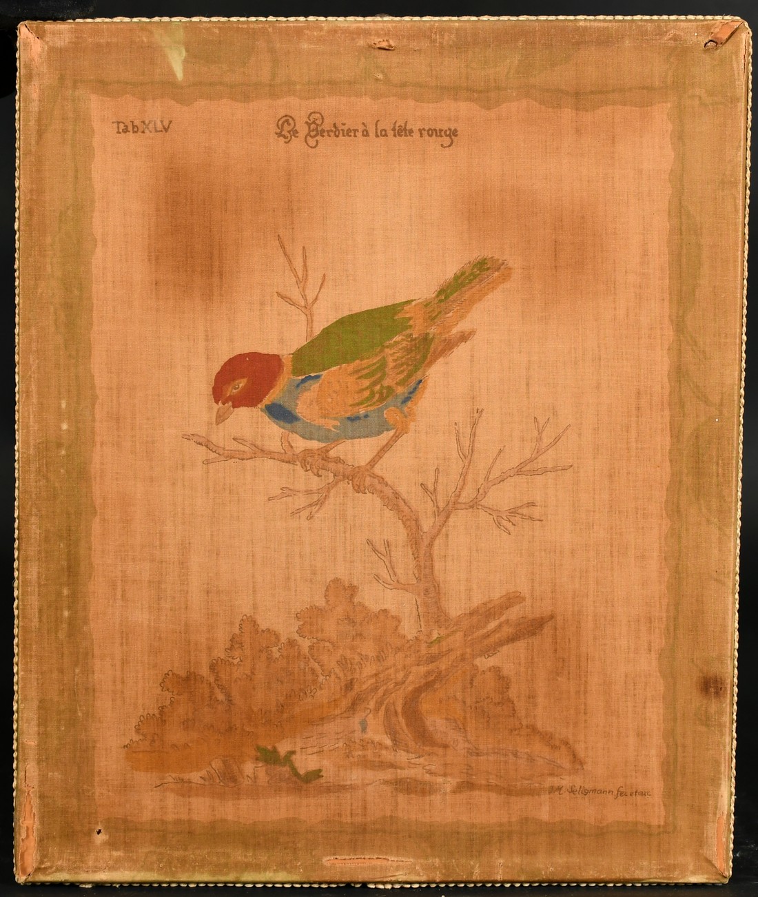 After Johan Michael Seligmann, Three 19th Century watercolours on silk of exotic birds after the - Image 2 of 9