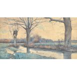 John Macintosh Macintosh (1874-1913) Tranquil river landscapes one with ducks, watercolours, both