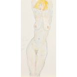 Kanwaldeep Singh Kang, signed Nicks (1964-2007) British, A full length female nude standing with her