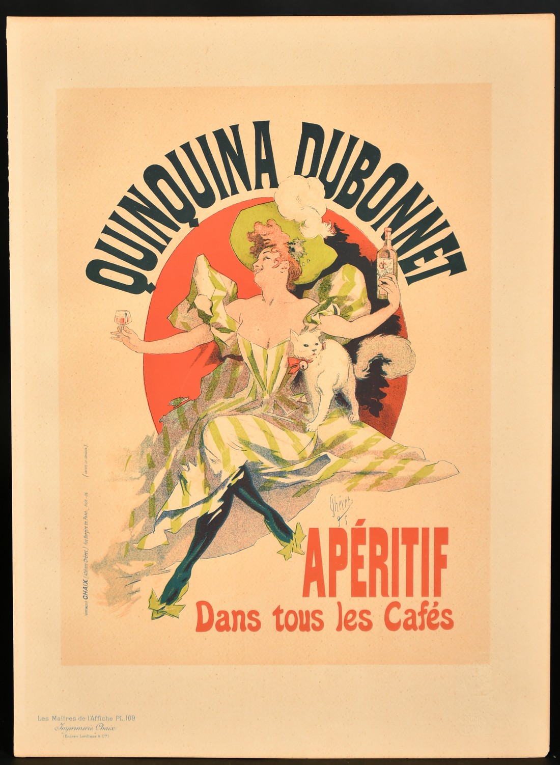 After Jules Cheret, 'Quinquina Dubonnet', colour lithograph, published by Les Maitres de L' - Image 2 of 3