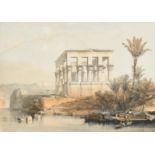 After David Roberts (19th Century) 'The Hypaethral Temple at Philae', a hand-coloured lithograph,