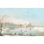 Niegelssohn (19th Century), Figures skating on the lake of the Schloss Bellevue Palace, Berlin,