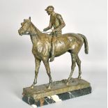 Adrian Jones (1845-1938) British, A patinated bronze figure of the jockey Fred Archer on Ormonde,