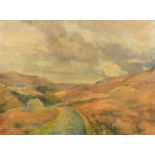 Circle of Sheila Fell, 'Arkengarthdale' a Yorkshire landscape, inscription on stretcher verso, oil