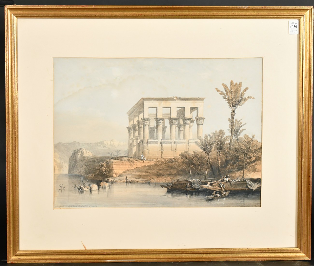 After David Roberts (19th Century) 'The Hypaethral Temple at Philae', a hand-coloured lithograph, - Image 2 of 3