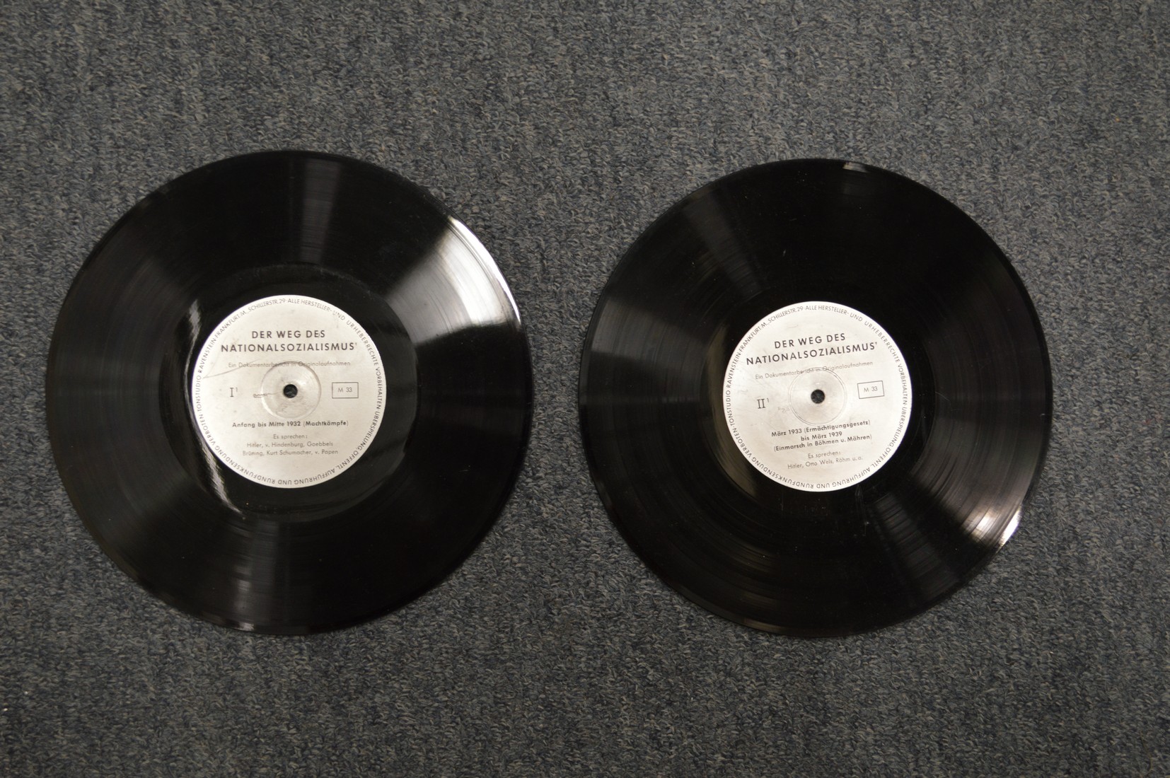 Two records of Hitler's speeches.