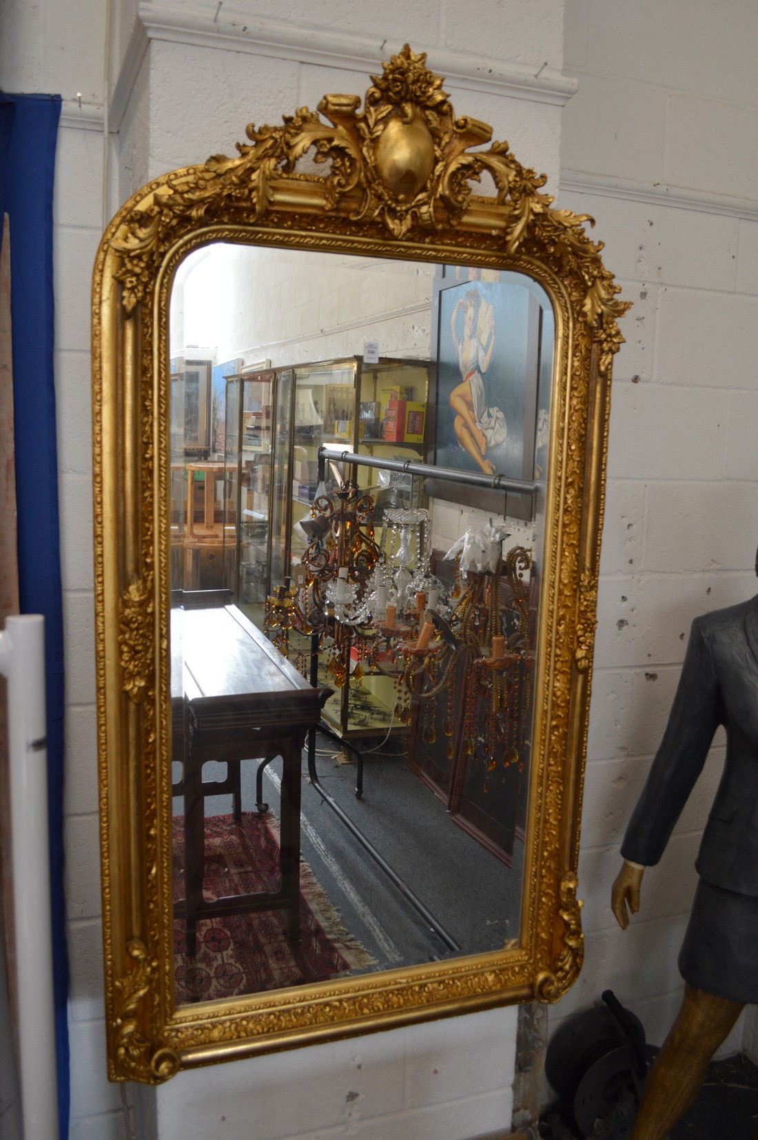 A good large decorative gilt framed pier mirror.