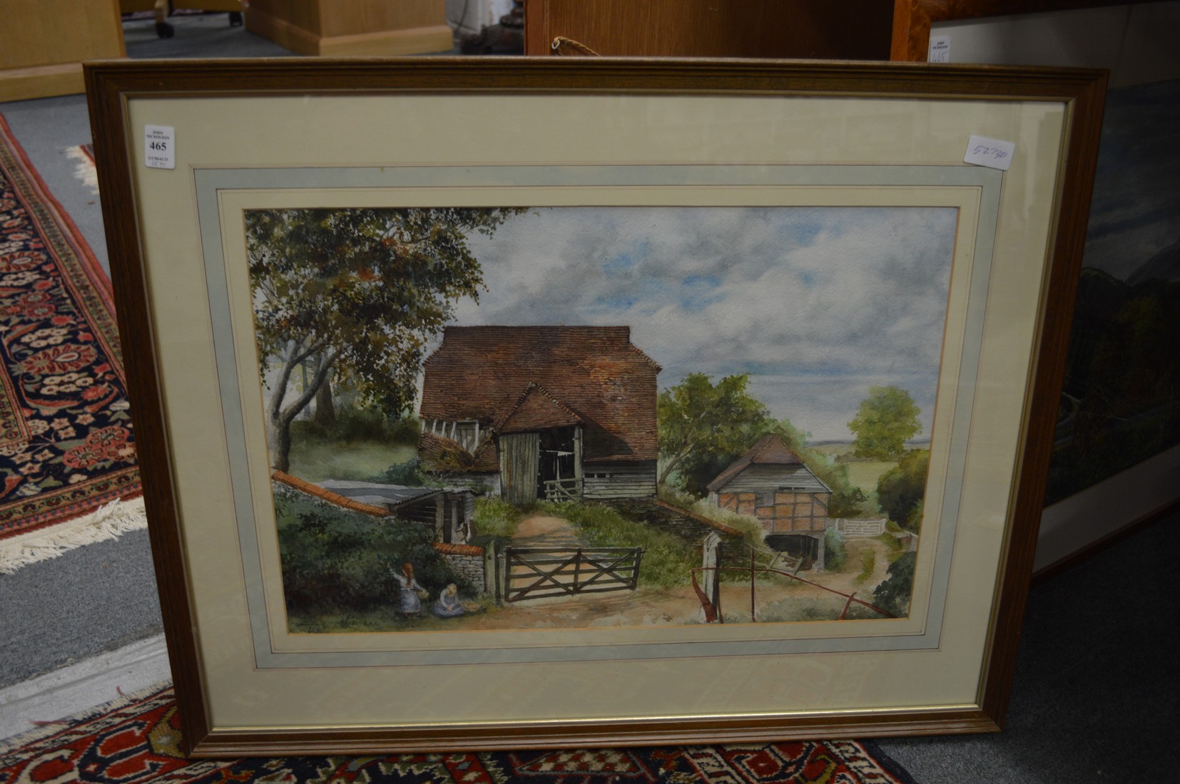 T D Llewellyn Thomas, Sturt Farm, Camelsdale, watercolour and various other paintings and prints. - Image 2 of 5