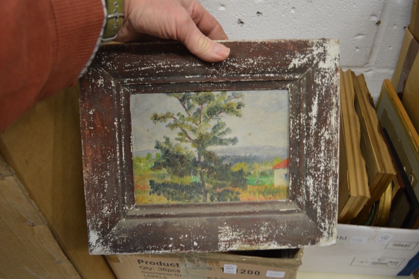A box of assorted paintings, prints, engravings etc. - Image 2 of 2