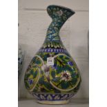 An unusual Iznik style vase or ewer.