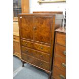 A walnut bedroom chest.