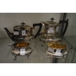 A stylish four piece plated tea service.