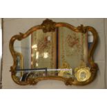 Andre-Jules, Versailles, decorative gilded plaster framed mirror.