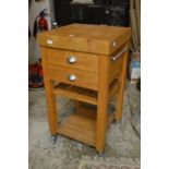 A good beech kitchen trolley/chopping block.