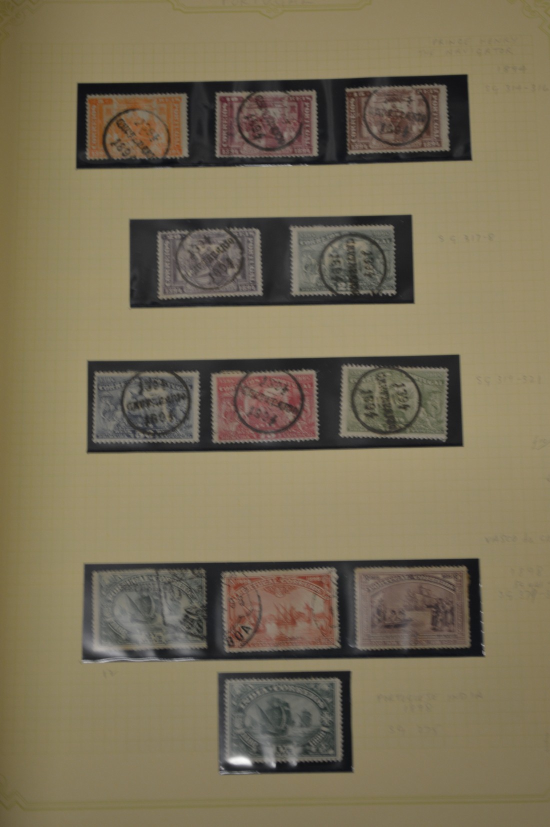 A red Simplex stamp album and two ring binders containing numerous stamps with annotated notes by - Image 10 of 11