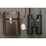 A pair of Carl Zeiss Dialyt 10x40 binoculars with leather case.