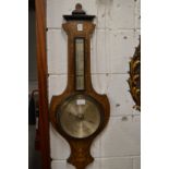 A good inlaid mahogany barometer/thermometer.