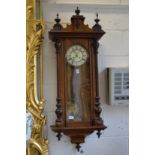 A good Victorian walnut cased Vienna regulator wall clock.