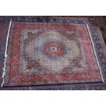 A good Persian carpet, cream ground with stylised all over floral decoration 8' x 6'5".