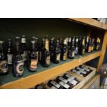 A collection of commemorative and other beers.