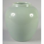 A CHINESE CELADON GLAZE PORCELAIN POT, with Daoguang mark to base, 19cm high.