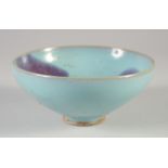 A CHINESE JUN STYLE BOWL, 18cm diameter.