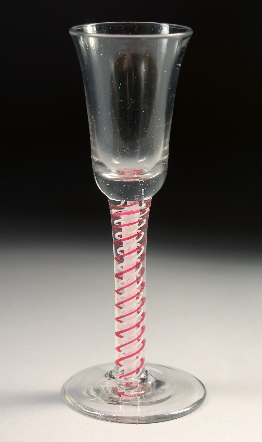 A DUTCH WINE GLASS with coloured twist stem 5.25ins high. - Image 2 of 4