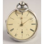 A VICTORIAN SILVER CASED FUSEE POCKET WATCH. London, 1858. John Hammond.