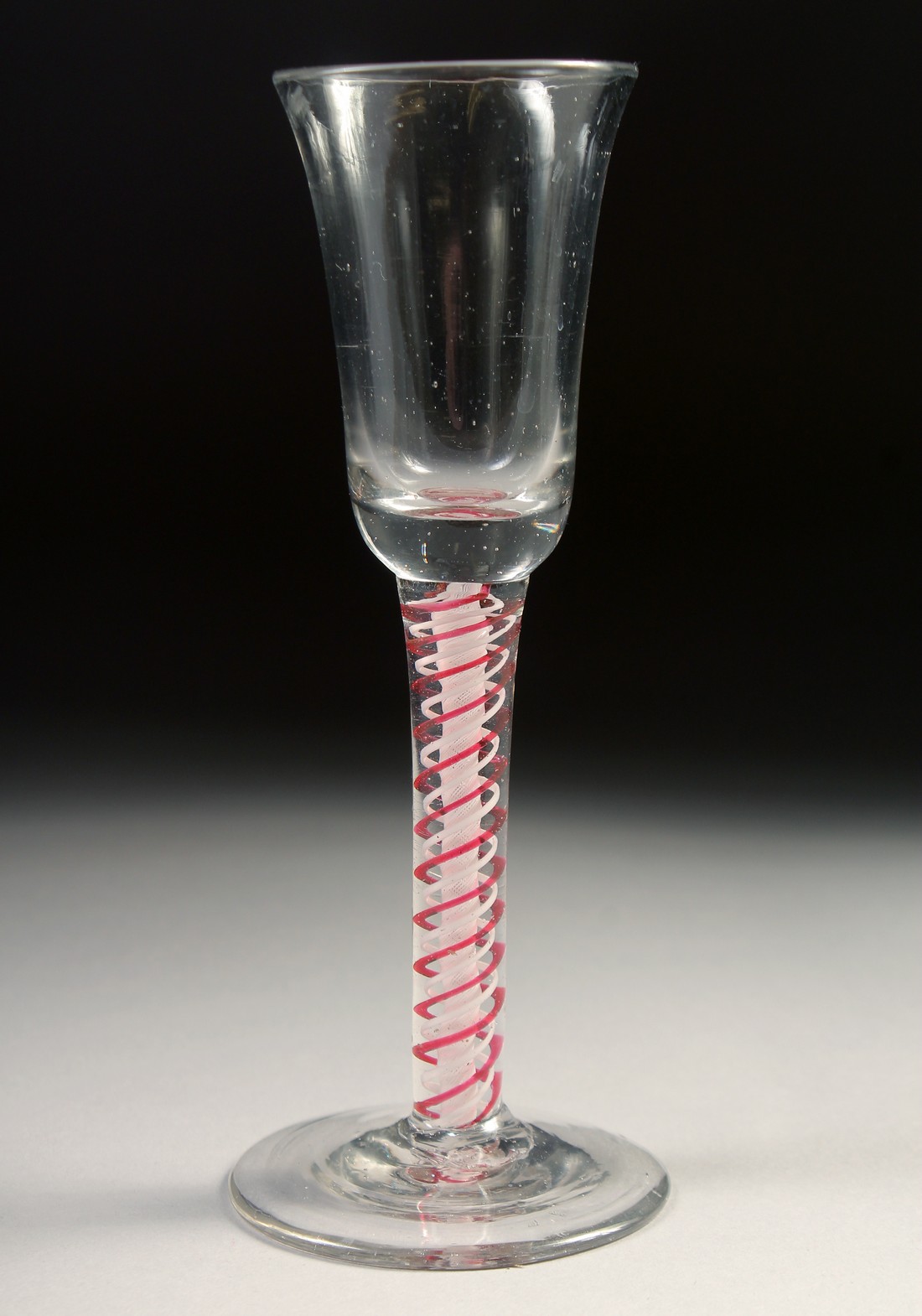 A DUTCH WINE GLASS with coloured twist stem 5.25ins high. - Image 3 of 4
