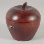 AN APPLE TEA CADDY. 4ins