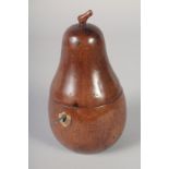 A GOOD PEAR TEA CADDY 7ins high.