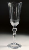 A LARGE 18TH CENTURY WINE GLASS with air twist stem. 7.25ins high.
